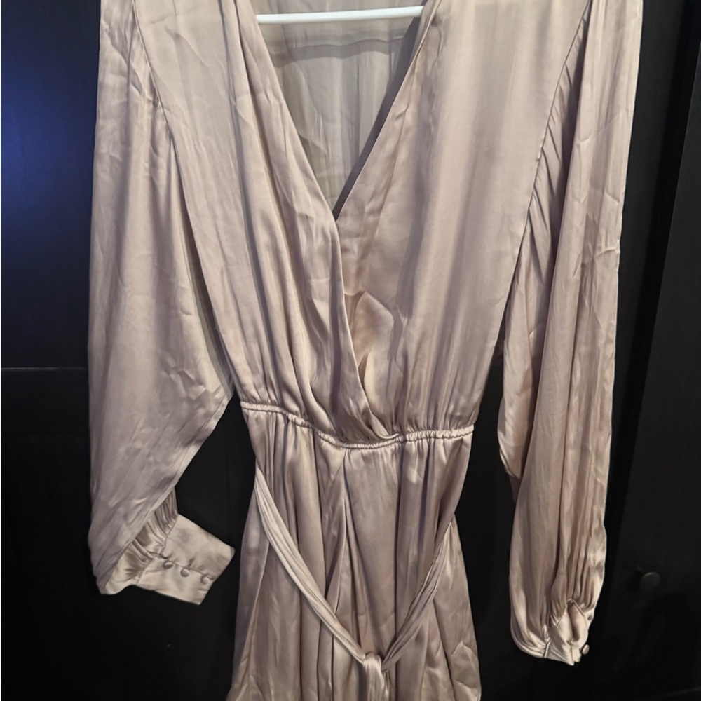 Dynamite Cream Satin Romper